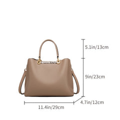 Versatile Large Capacity Cowhide Handbag for Women