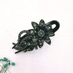 Vintage Rhinestone Flower Hair Claw Clip for Mother