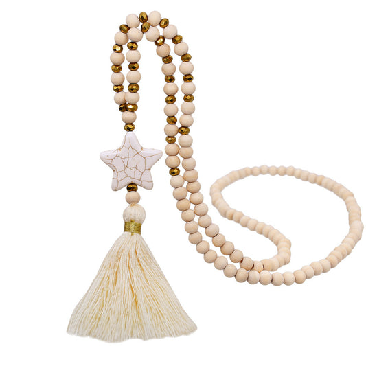 Turquoise Tassel Pendant Long Necklace Fall