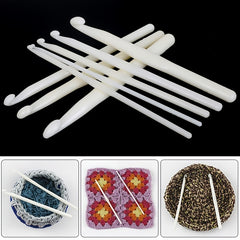 Plastic Crochet Hooks Set Weaving Tools Wool Sweater Needles