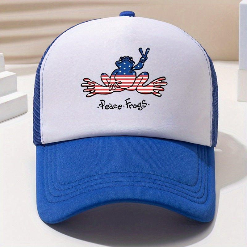 Unisex Sunshade Frog Print Baseball Cap