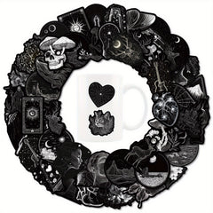 50pcs Dark Mystery Gothic Graffiti Stickers Vintage Vinyl Decals