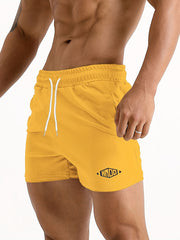 Men's Geometric Graphic Shorts Active Drawstring Workout Shorts