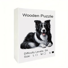 Wooden Puzzle Puppy Parrot Art Paper Box Unique Jigsaw Toy