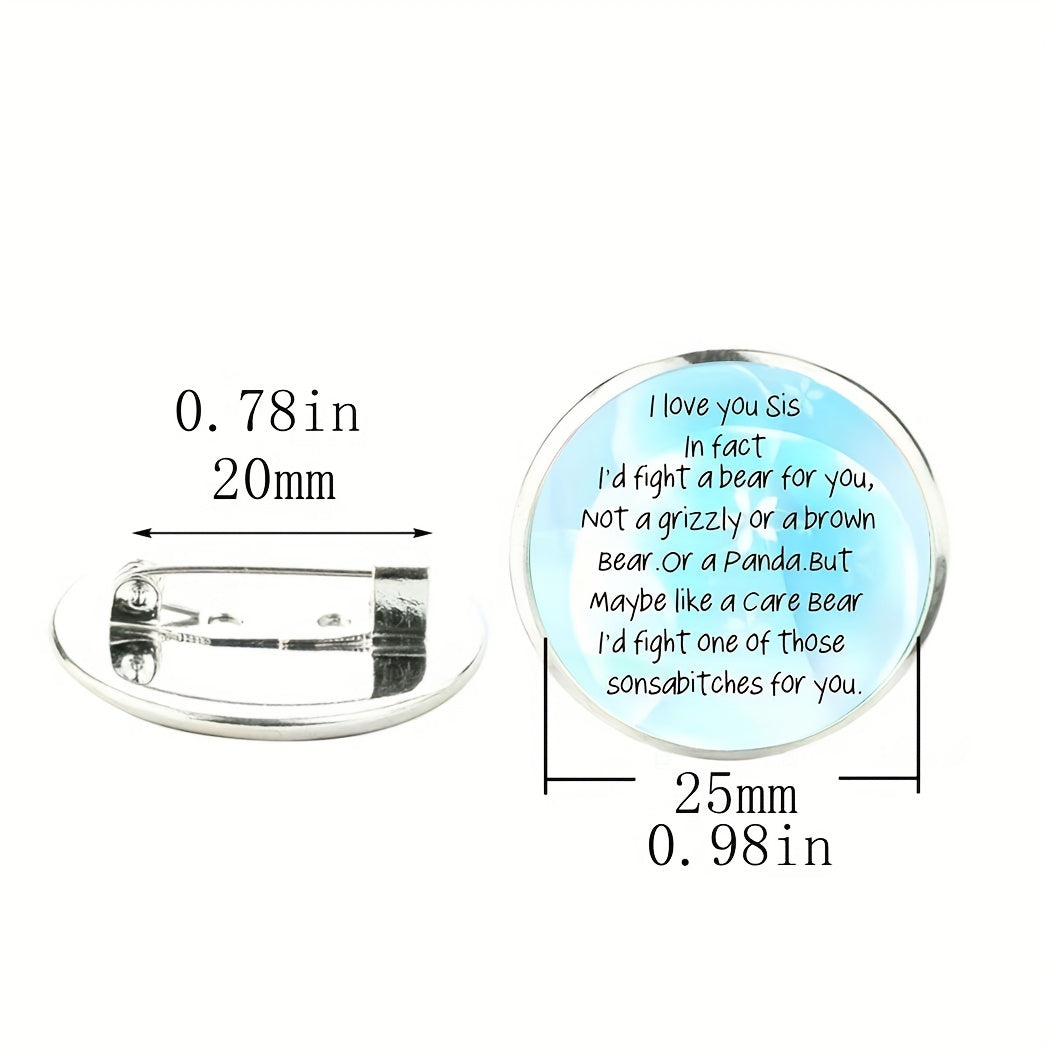 Sister Birthday Gift Funny Brooch Bagpack Hat Clothing Jewelry