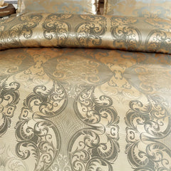 Soft Satin Jacquard Duvet Cover Set with 2 Pillowcases