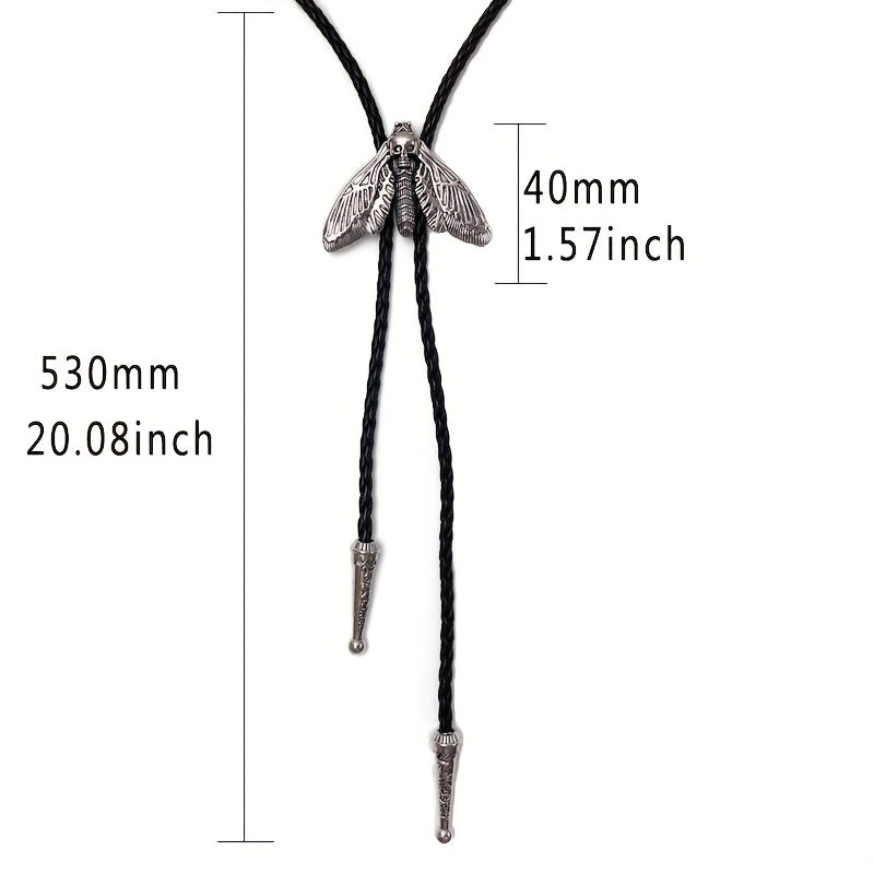 Men's Moth Buckle Tie Retro Western Cowboy Shirt Accessories
