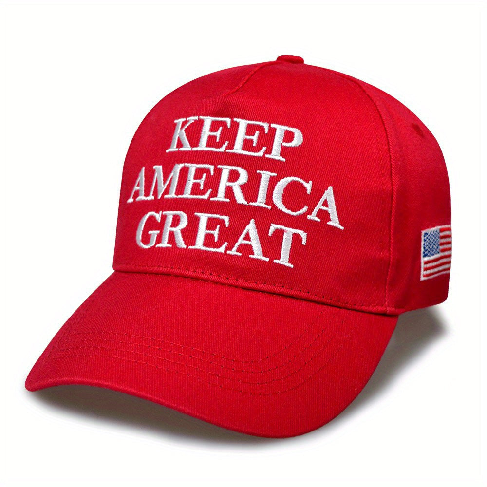 Red Letter Flag Embroidery Baseball Cap Sun Hat Hip Hop Dad Hats