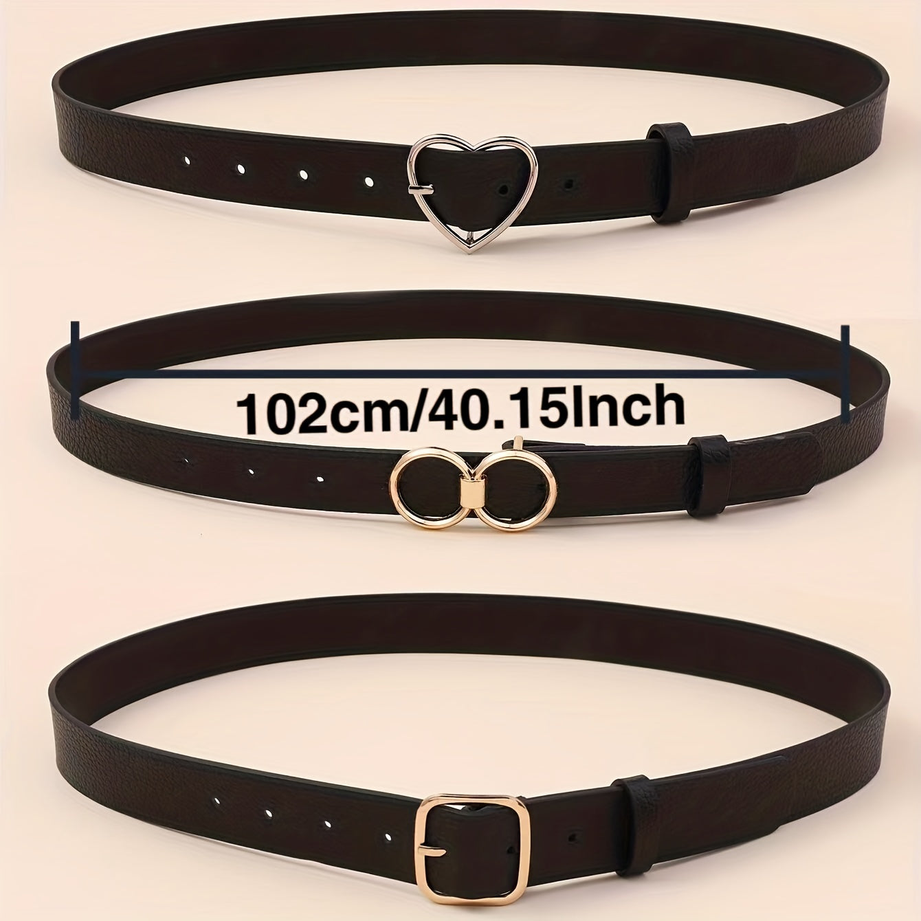 Stylish Buckle Belt Solid Jeans Pants Belt Vintage Dress Girdle For Women