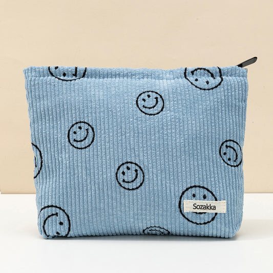 Roomy Makeup Pouch Bag for Women Teens Girls Zipper Closure Travel Organizer