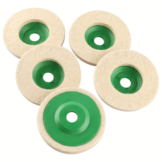4" Round Wool Felt Disc Grinding Wheel Pad For 100 Angle Grinder Green