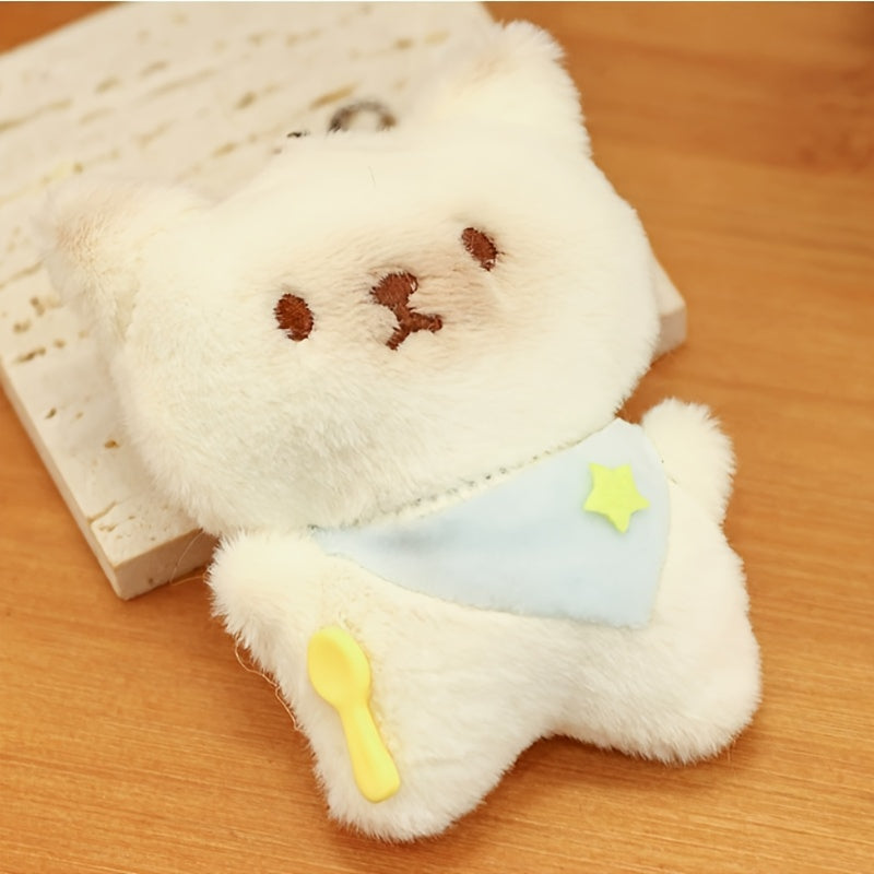 2pcs Mini Plush Kitten Squishy Pendants Soft Fabric Stuffed Animal Dolls