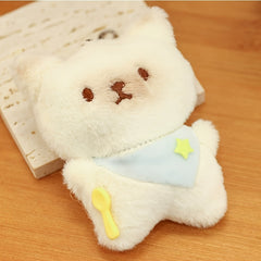 2pcs Mini Plush Kitten Squishy Pendants Soft Fabric Stuffed Animal Dolls