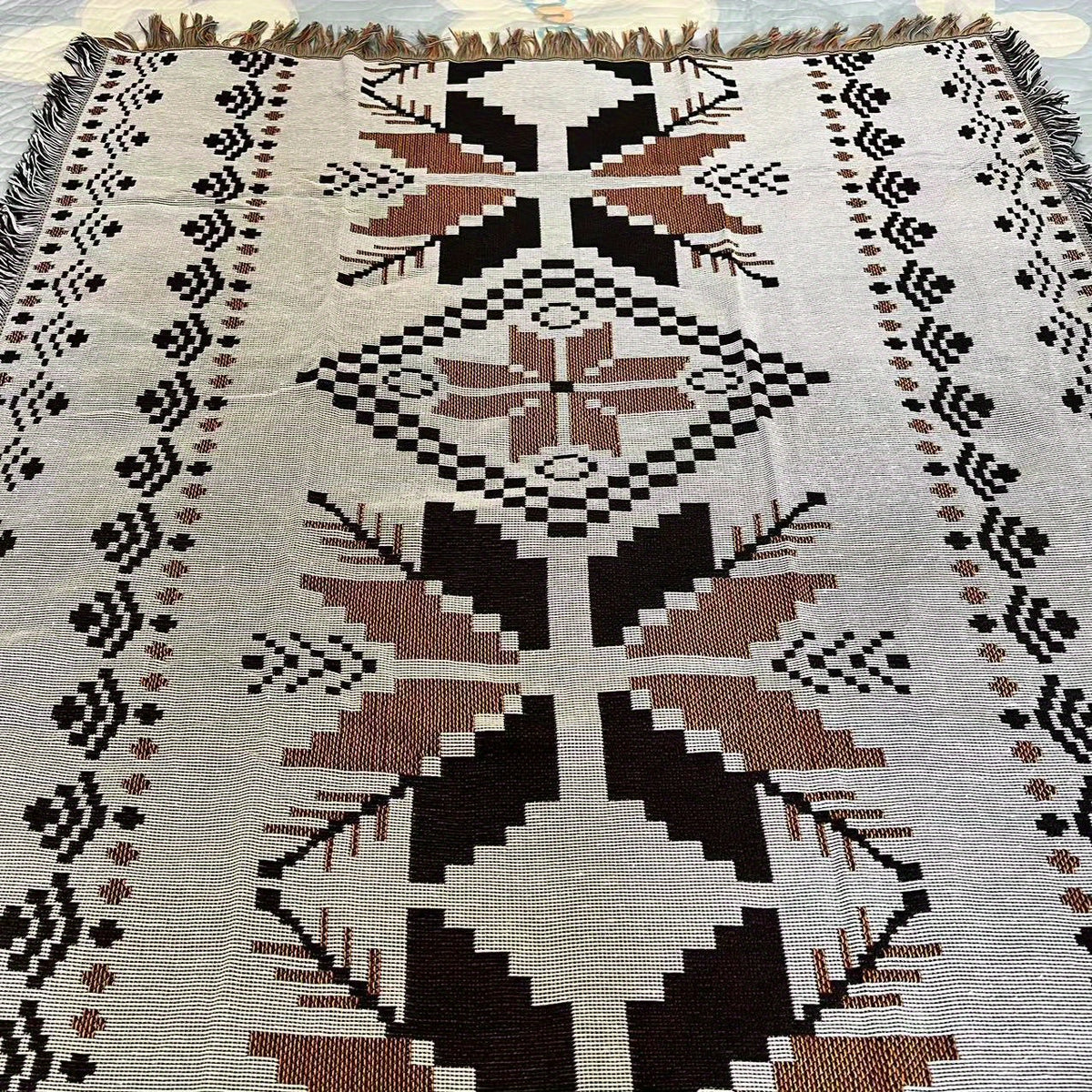 Bohemian Style Picnic Mat for Outdoor Camping and Beach Use