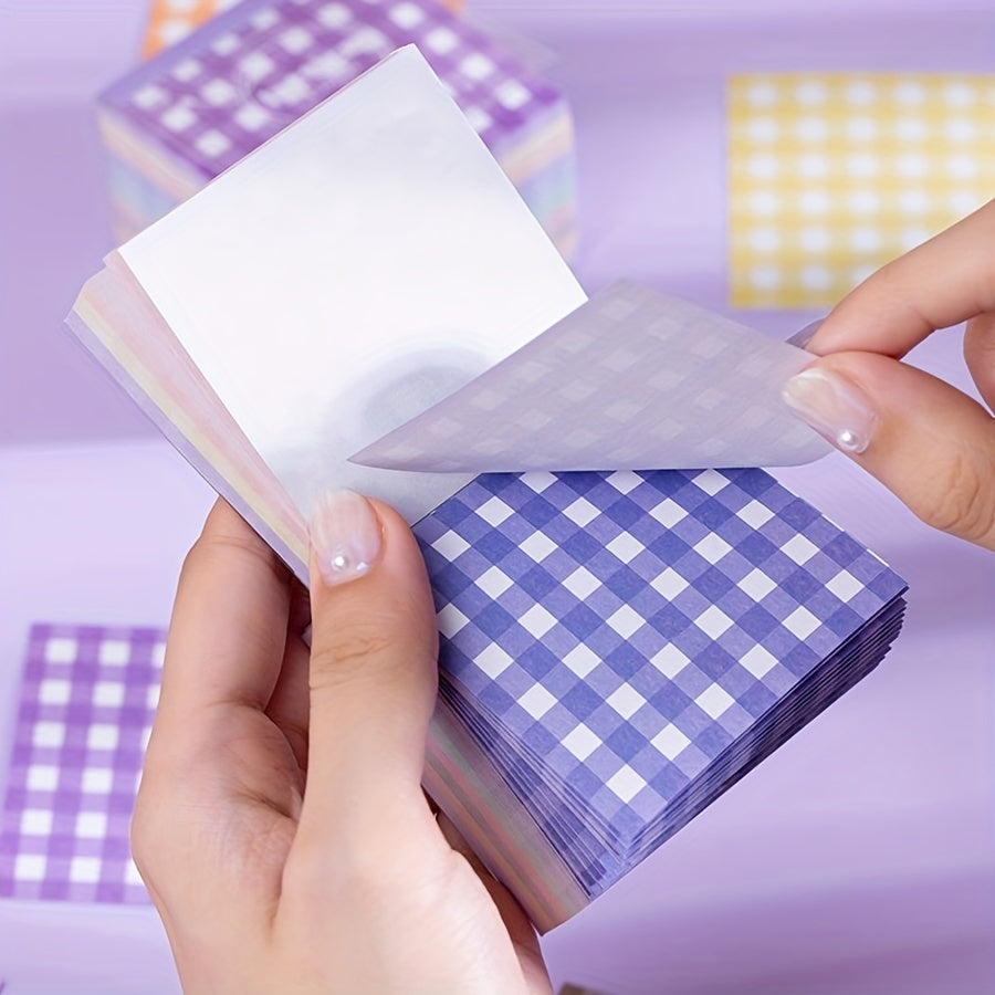 Hand Painted Sticky Notes Dreamy Check Series 400 Sheets