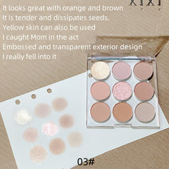 Milk Tea Brown Coral Eyeshadow Palette - 9 Colors