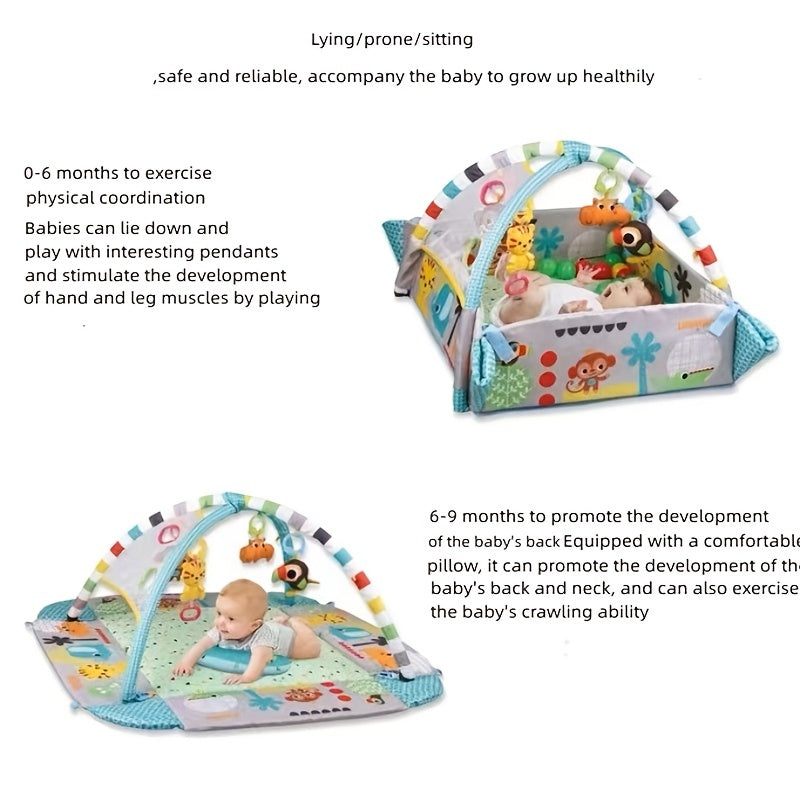 5-in-1 Jumbo Musical Activity Gym Ball Pit Play Mat for Babies