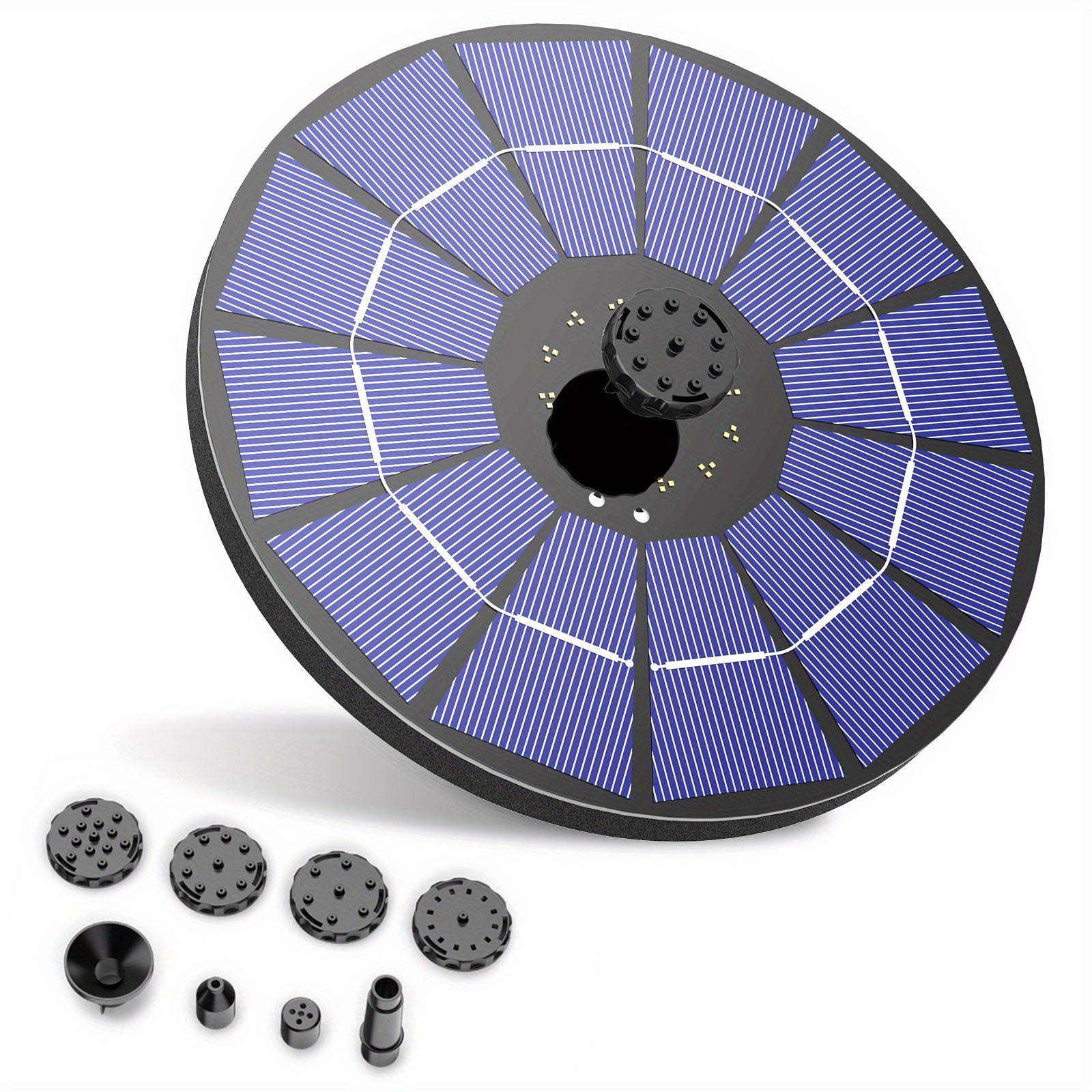 3.5W Solar Fountain For Bird Bath - Upgraded Pump with 6 Nozzles