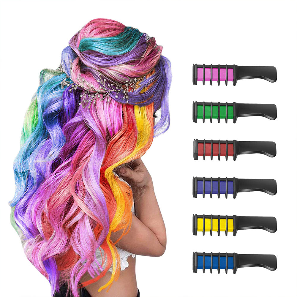 Hair Chalk Comb Washable DIY Hair for Halloween Birthday Cosplay