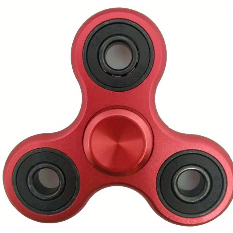 Aluminum Triangular Fidget Spinner Stress Relief Toy Orange