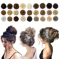 Messy Bun Hair Piece Wavy Curly Chignon Ponytail Hair Extensions