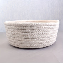 3pcs Cotton Rope Woven Storage Basket Bedside Coffee Table Sundries Handwoven St