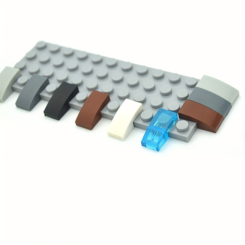 150pcs Slanted Curved 2X1 Building Blocks Slope MOC Accessories Toy Block Set