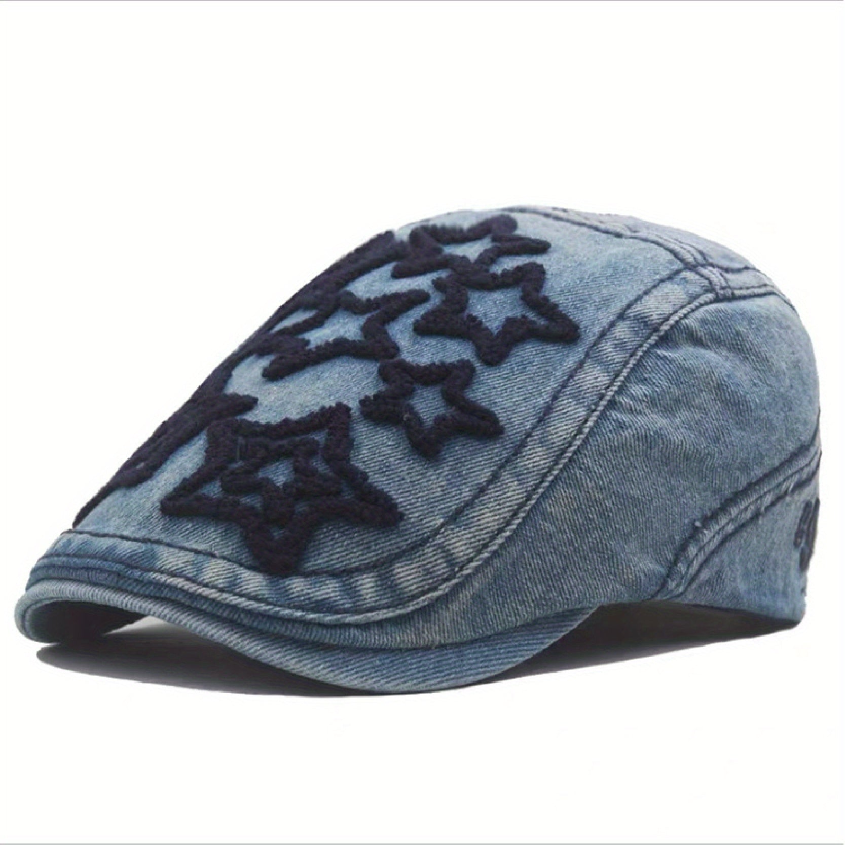 Y2k Spicy Girl Style Distressed Plush Star Beret Hat