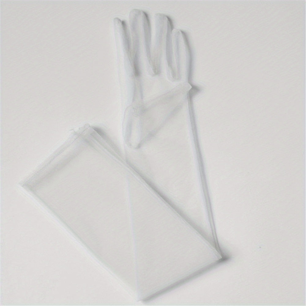Vintage Mesh Gloves Thin Short Breathable Wedding Bridal Accessories