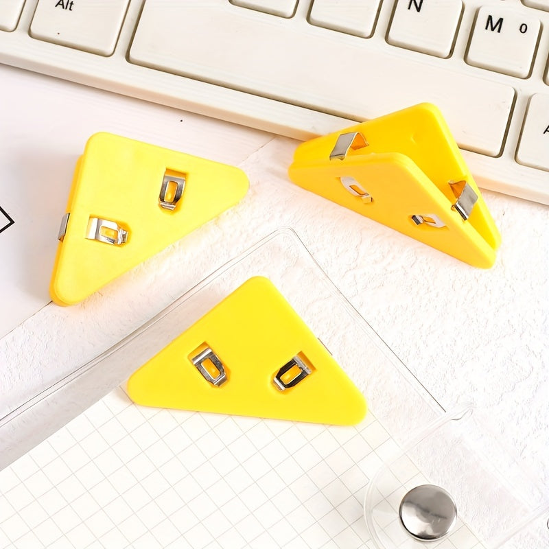 Triangle Corner Clip Folder Test Paper Bill Clip Student Book Clip
