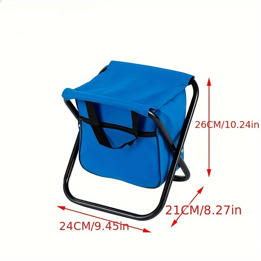 Portable Folding Stool with Storage Pouch for Outdoor Camping