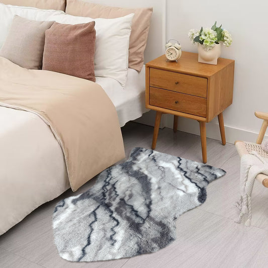 Faux Fur Fluffy Area Rug Soft Thick Floor Mat Non-slip Living Room
