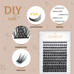 DIY Eyelash Extensions Kit With Clusters Applicator Tool