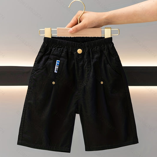 Boy's Cargo Elastic Waist Shorts w/ Pockets