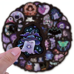 60pcs Halloween Stickers Vinyl Waterproof Ghost Skeleton Stickers