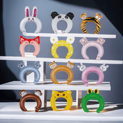 10pcs Mixed Cartoon Headdress Balloons Animal Shape Kindergarten Gift