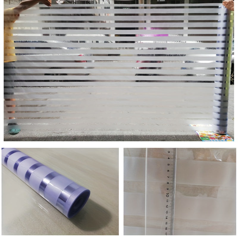 Privacy Window Film Stripe Patterns Self Adhesive Glass Film