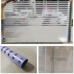 Privacy Window Film Stripe Patterns Self Adhesive Glass Film