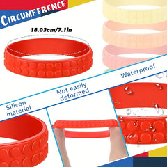 30pcs Colorful Elastic Rubber Silicone Wristbands Gift Bag Filling