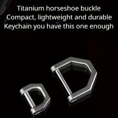 Titanium Alloy Key Ring D-Ring Keychain