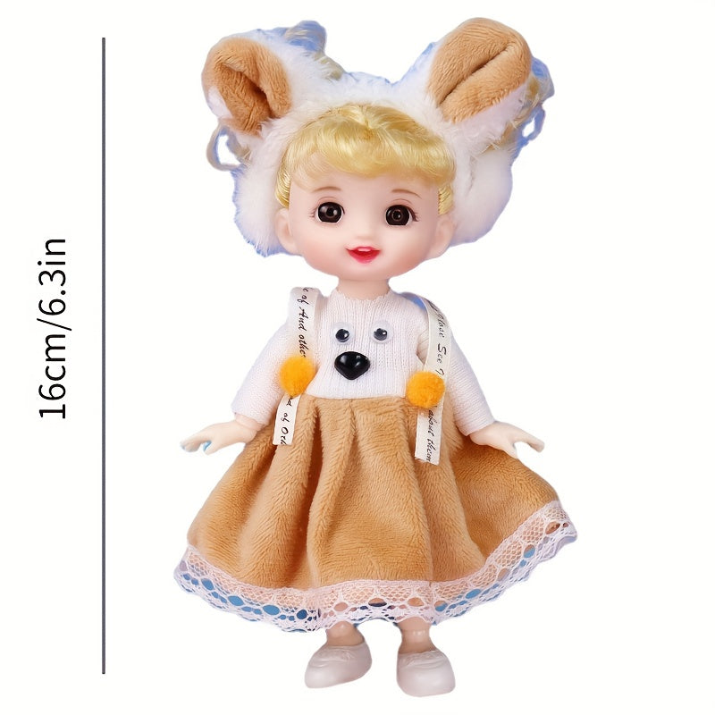 6 7in Doll Princess Set Kids Toy Birthday Gift