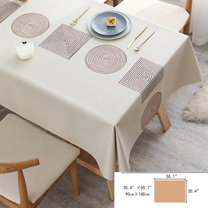 Nordic Style PVC Table Cover Waterproof Scald-proof Tablecloth