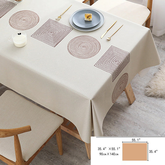 Nordic Style PVC Table Cover Waterproof Scald-proof Tablecloth