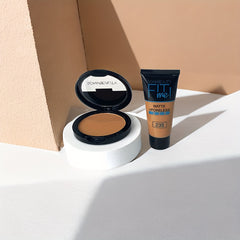 2 in 1 Liquid Foundation & Concealer Powder for Dark Skin