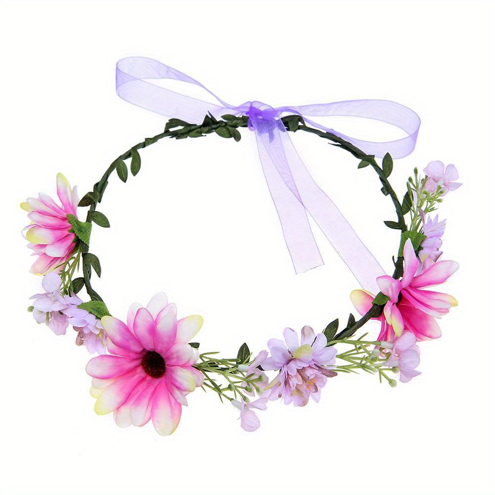 Boho Style Flower Headband for Bridal Wedding