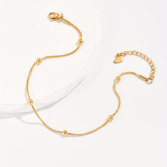 Dainty Chain Anklet Adjustable Stainless Steel Ankle Bracelet
