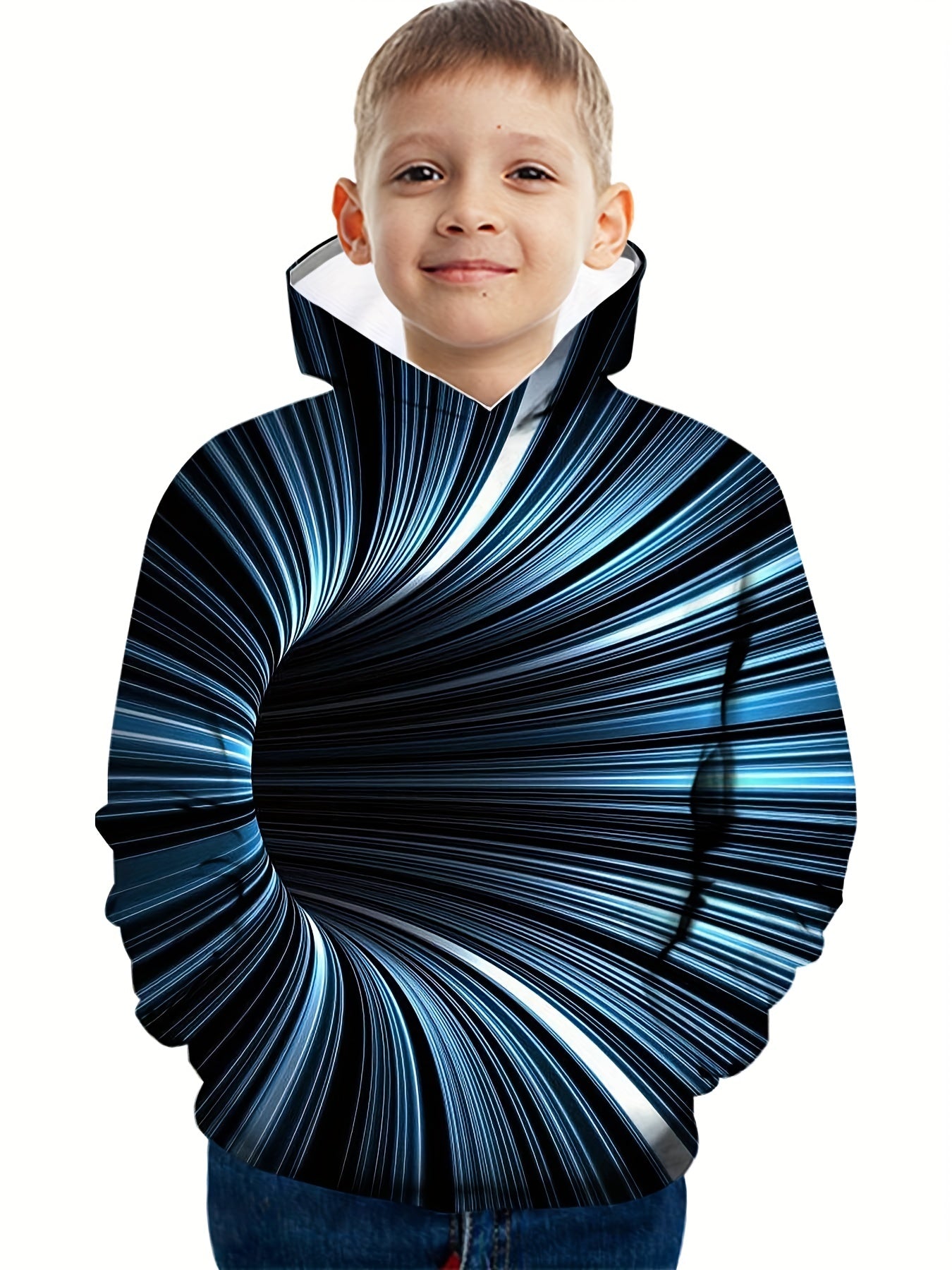 3D Pattern Print Boys Sweatshirt Casual Hoodie for Spring Fall