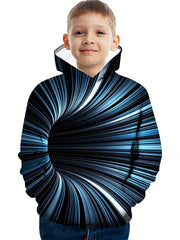 3D Pattern Print Boys Sweatshirt Casual Hoodie for Spring Fall