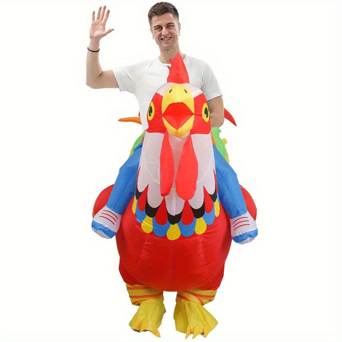 Inflatable Rooster Costume Funny Halloween Cosplay Party