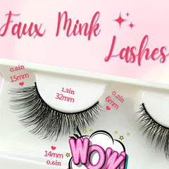 5 Pairs Cat Eye Eye Lengthening Natural Fluffy Mink False Eyelashes